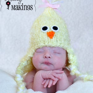 Knit Baby Chick Hat Pattern Knit Chick Hat Pattern Knit Easter Hat Pattern Baby Chick Hat Knitting Pattern image 3