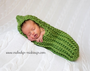 Crochet Pattern - Baby Cocoon Pattern - Newborn Photo Prop Pattern - Baby Sleep Sack Pattern - Baby Prop Crochet Pattern - Pea Cocoon