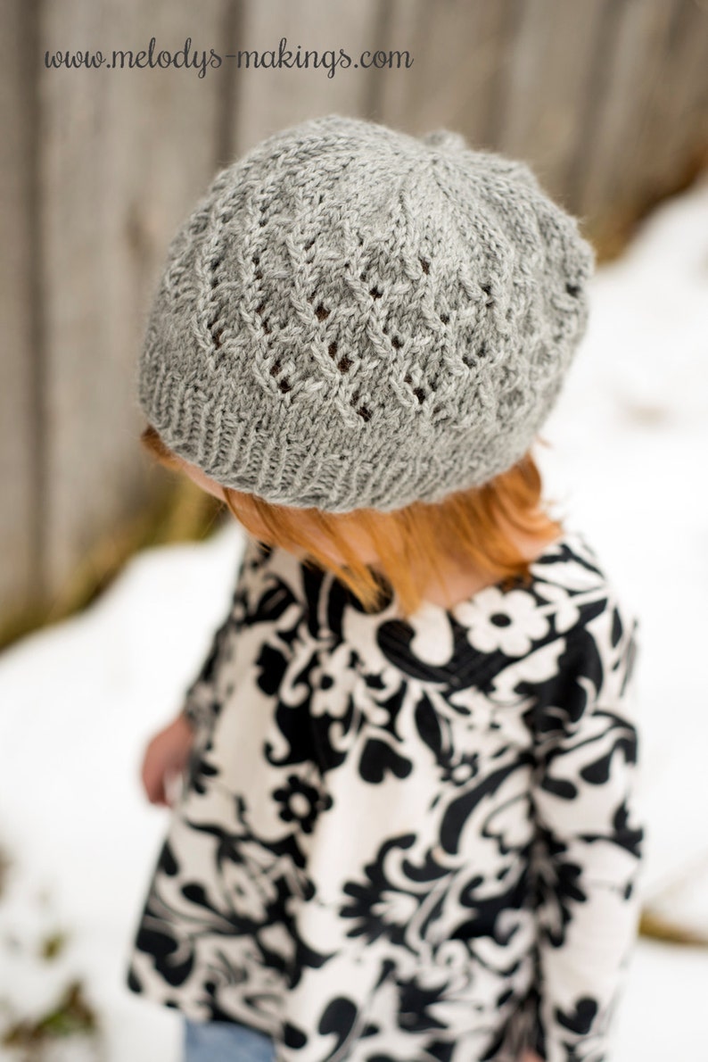 Girl's Knit Slouchy Hat Pattern Child Knit Slouchy Hat Pattern Adult Knit Slouch Hat Pattern Womans Knit Slouch Hat Pattern image 4