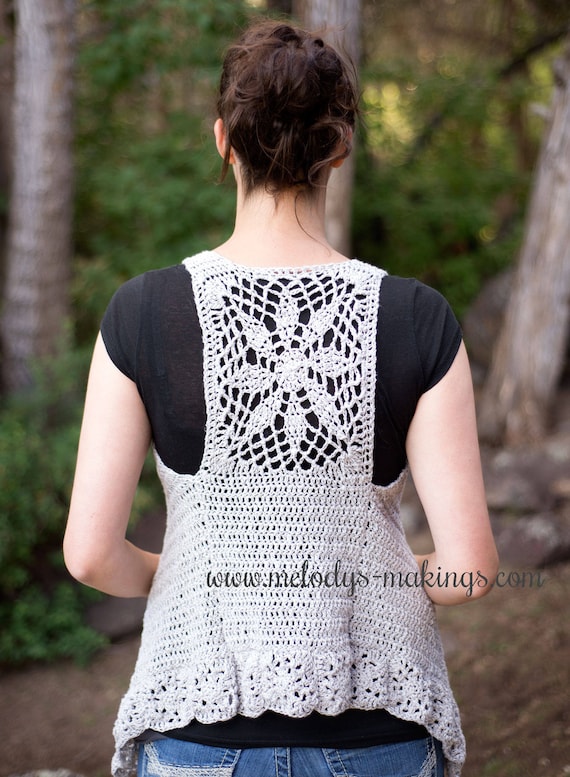 Crochet clearance lace vest