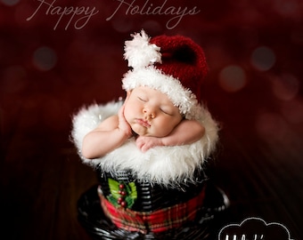 Modello lavorato a maglia per cappello da Babbo Natale per bambino - Modello lavorato a maglia per cappello da Babbo Natale per adulti - Modello lavorato a maglia per cappello da Babbo Natale - Modello lavorato a maglia natalizio