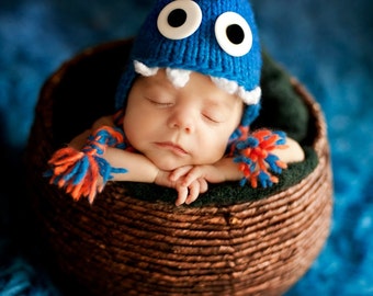 Dinosaur Hat Knitting Pattern - Dino Hat Knitting Pattern - Baby Dino Hat Pattern - Knit Baby Boy Hat Pattern