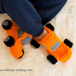 Slippers Crochet Pattern for Boys Monster Truck Crochet Pattern Slippers Crochet Pattern Kid Slippers Pattern Child Slippers Pattern image 5