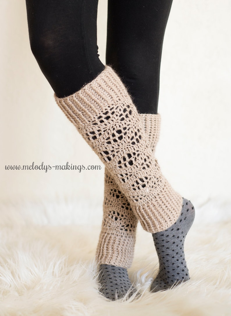 Girl's Leg Warmers Crochet Pattern Crochet Leg Warmers Pattern Woman's Leg Warmers Crochet Pattern Leg Warmers Crochet Pattern image 2