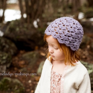 Antique Pearl Hat Crochet Pattern All Baby, Toddler, Child, and Adult Sizes Included image 3