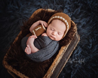 Baby Football Crochet Pattern ~ Baby Boy Photo Prop Crochet Pattern ~ Football Crochet Pattern ~ Football Hat Crochet Pattern ~ Prop Pattern