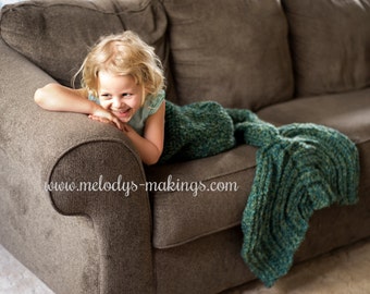 Crochet Mermaid Tail Afghan Pattern ~ Child Mermaid Tail Lapghan Crochet Pattern - Child Mermaid Tail Crochet Pattern