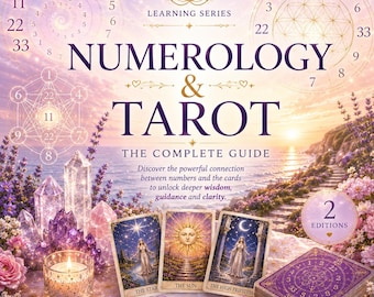 Numerology & Tarot Guide | 47-Page Digital Download | Life Path- House - Phone number - Spreads