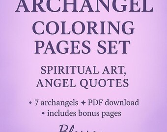 Kleurplaten Aartsengel | Spirituele kunst, engelcitaten - met extra bonuspagina's (pdf)