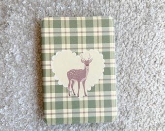 Detachable Kindle Case with Clear Back Kobo Clara Colour Case 2025 Kobo Case with Strap Cute Deer Matcha Plaid Kindle Paperwhite Case