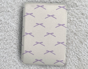 Magnetic Detachable Kindle Case Lavender Bow Kobo Clara Colour Case 2025 Clear Back Kobo Case Strap Kindle Paperwhite Case Bookish Gift