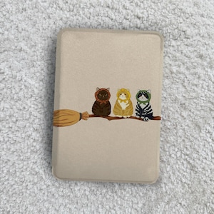 Magnetiskt avtagbart Kindle-skal Söta katter på kvast Kobo Clara Colour Case Kobo-skal Med remmar Kindle Paperwhite 12:e fodral Present till bokmalar