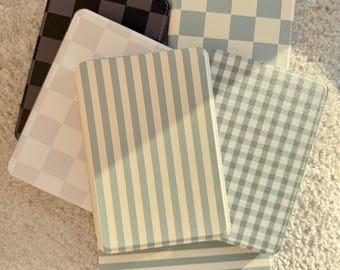 Detachable Magnetic Kindle Case Striped Kobo Clara Colour Case Checkered Matcha Green Kindle Paperwhite Case Plaid Kobo Case Minimalist Gift