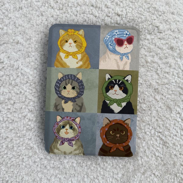 Retratos de gatos con bufandas. Funda Kobo Clara Colour Case 2025 transparente con correa. Funda para Kindle Paperwhite con diseño de gato adorable para amantes de los gatos.