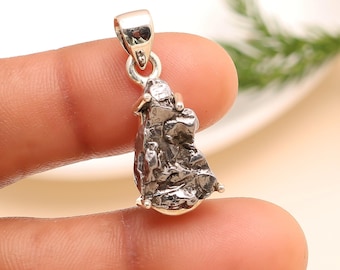 Sterling Silver Meteorite Pendant | Campo del Cielo Space Jewelry
