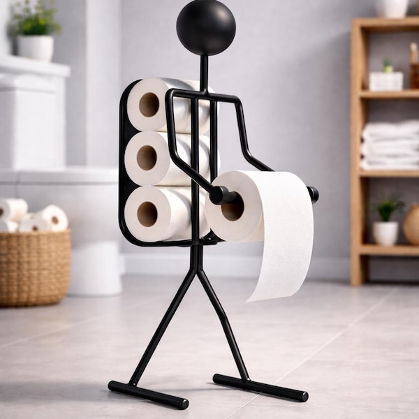 Metal Toilet Paper Holder, Wall Mounted Roll Hanger, Bathroom Decor, New Home Gift