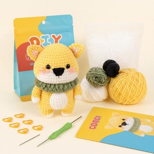 DIY Crochet Dog Kit for Beginners: Amigurumi Puppy Starter Pack