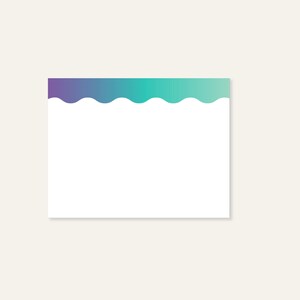 4 x 3 Sticky Notes  |  Colorful Planner Accessory  |   Mermaid Kiss Gradient Wave Design