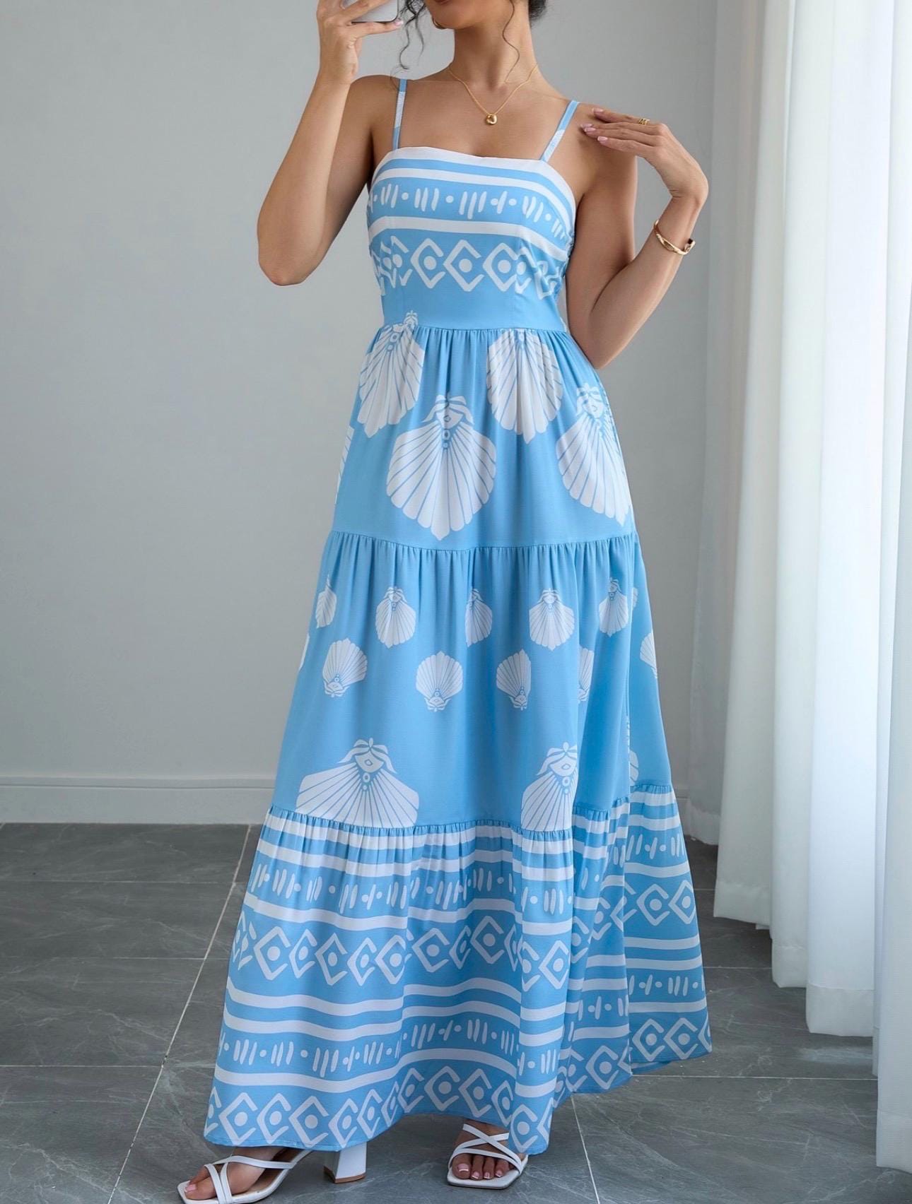 Blue Seashell Dress - Etsy