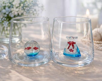 Handmade Fish Design Glass Cup – Ocean Lover Gift