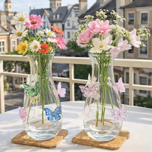 Butterfly Glass Flower Vase, Spring Home Decor