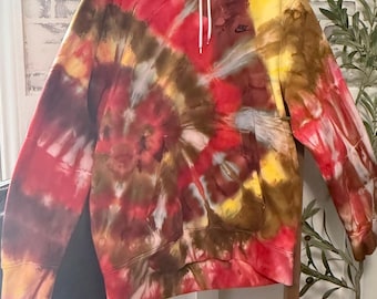 Custom Nike Hoodie Harvest Moon Ice Dyed XL