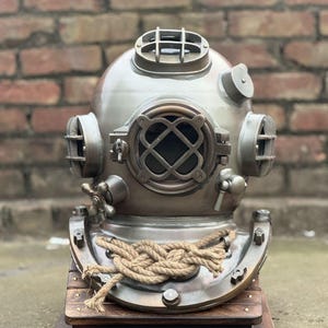 18&quot; Diving Divers Helmet ~ U.S Navy Mark V ~ Deep Sea Antique Scuba ~ Anniversary Gifts