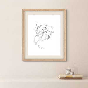 Woman Touches Jesus Print: Minimalist Bible Art (Digital Download)