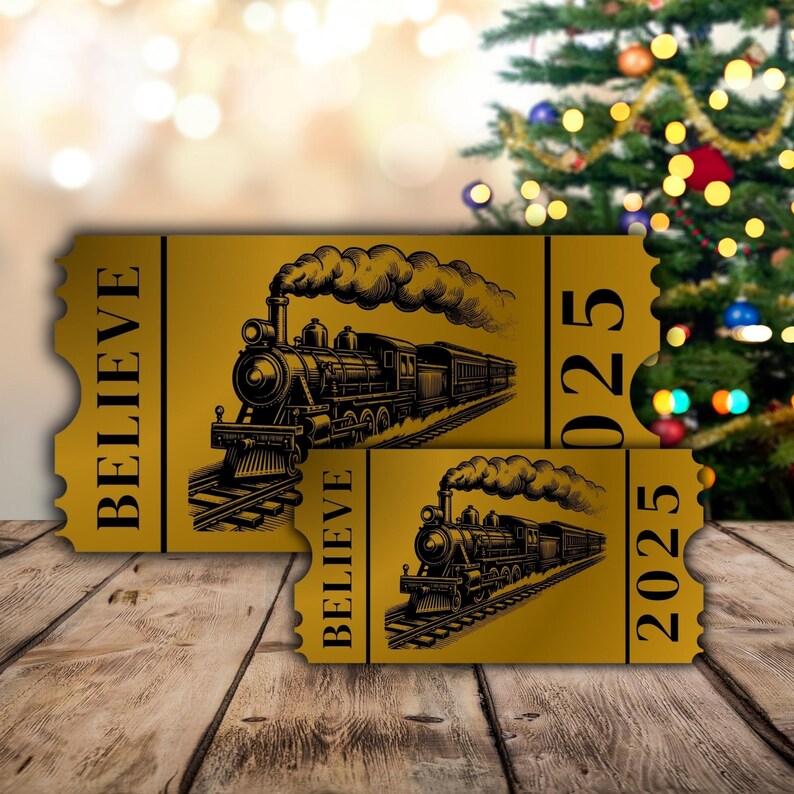 Personalized Polar Express Ticket 2025, Christmas Printable (canva ...