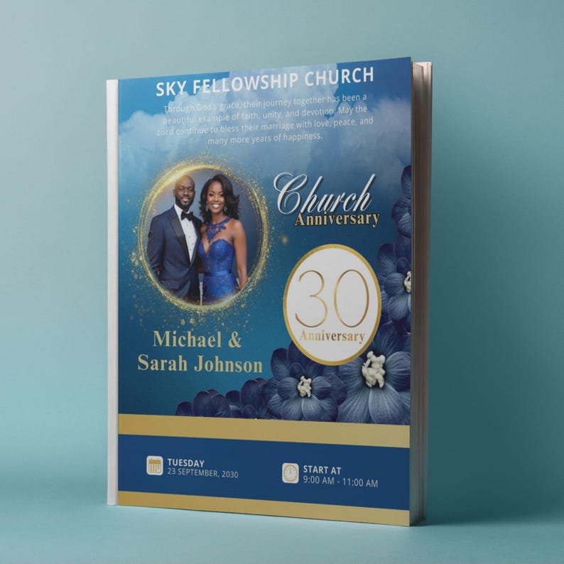 Editable Church Anniversary Program Brochure (digital Download) - Etsy