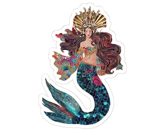 Mermaid Princess Sticker | Nautical Party Favor