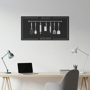 Personalized Kitchen Wall Art, Custom Kitchen Sign, Unique Gift for Chefs, Cooks, and Foodies, Kitchen Decor for Home, Dining Room & More