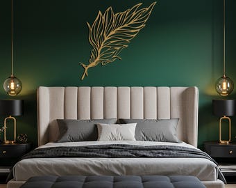 Blad metalen muurkunst, moderne botanische sculptuur, minimalistisch zwart metalen bladdecor voor keuken, woonkamer of op de natuur geïnspireerde interieurs