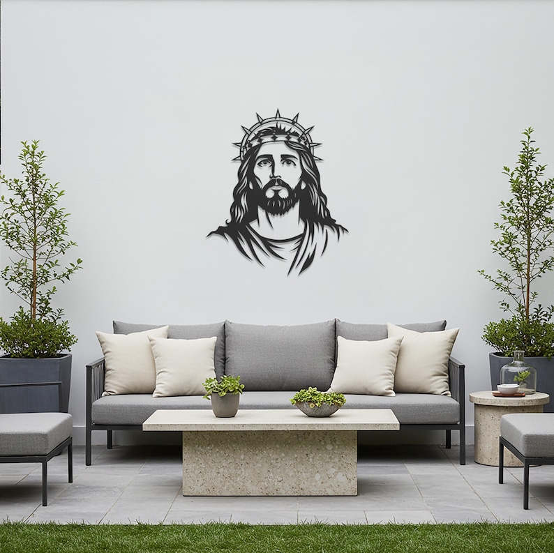 Jesus Christ Crown of Thorns Metal Wall Art, Christian Religious Decor ...