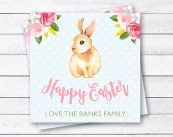 Easter Gift Tag - Happy Easter Tag - Easter Bunny Tag - Personalized Easter Gift Tags