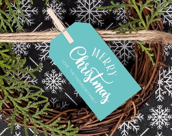 Printable Christmas Gift Tag - Editable Christmas Tag - Custom Christmas Tags - Personalized Christmas Tags - Instant Download
