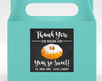 Teacher Appreciation Card - Bundt Cake Teacher Appreciation Tag- Teacher Appreciation Week - Teacher Appreciation Printable