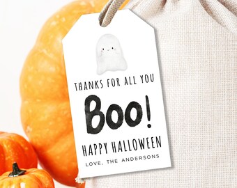 Boo Thanks for All You Do Halloween Tags - Digital Download – Cute