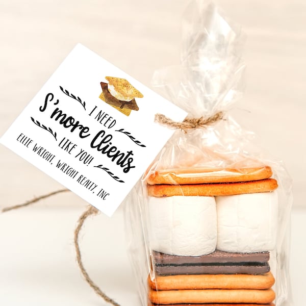 Printable S'more Clients Like You Gift Tag - Client Appreciation Gift - S'mores Gift Tag - Realtor Client Gift - Referral Gifts