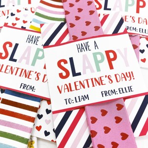 Druckbare Valentine - Slap Armband Valentine - Slappy Valentinstag - druckbar und bearbeitbar - Valentinstagskarte - Kinder Valentines