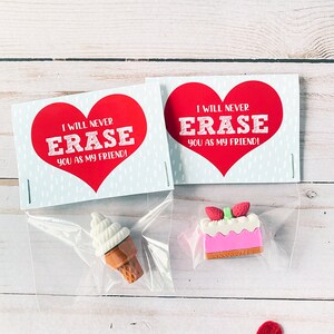 Printable Valentine Card - Eraser Valentine- Printable and Editable ...