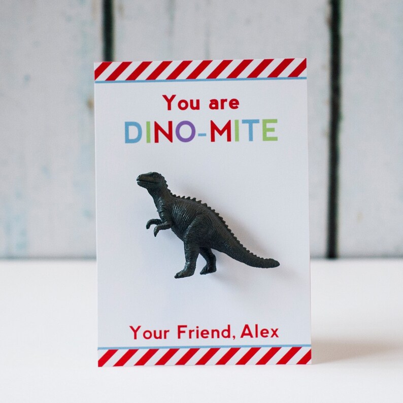 Dinosaur Kids Valentine Dino Mite Valentine Printable And Etsy