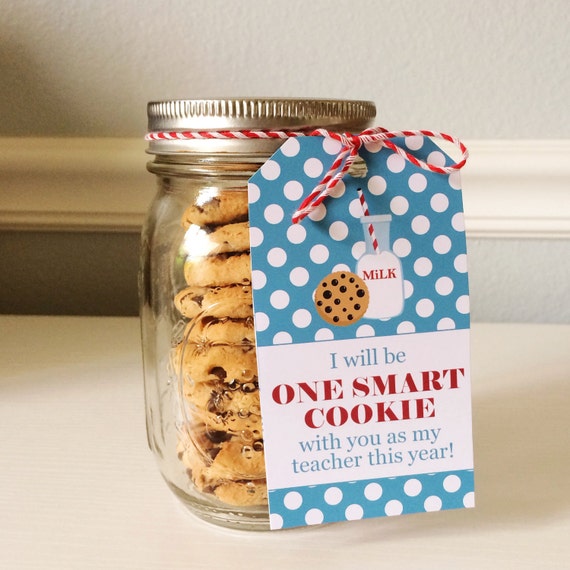 Printable One Smart Cookie Tag for Beginning of the year Teacher Gift: Instant Download Il_570xn