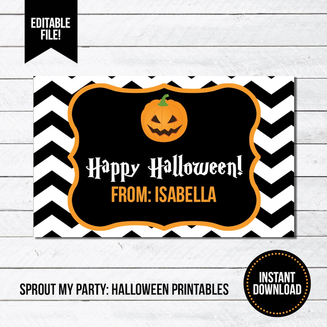 Halloween Jack O Lantern Teeth Treat Bag Topper Etsy