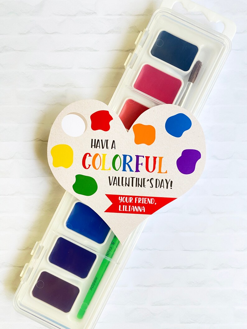 Paint Valentine Artist Valentine Colorful Valentine Etsy
