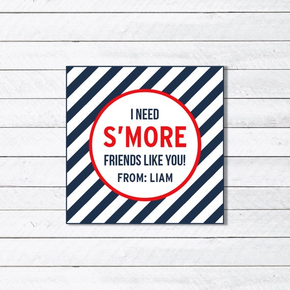 Printable Smore Friends Like You Valentine Tag Il_570xn