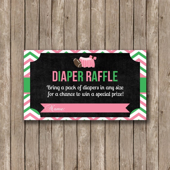 Printable Touchdowns or Tutus Diaper Raffle Cards Il_570xn