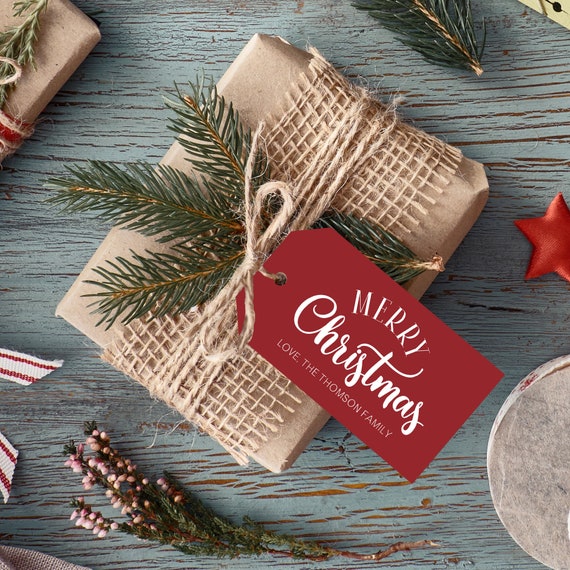 Printable Christmas Gift Tag - Editable Christmas Tag - Custom Christmas Tags - Personalized Christmas Tags - Instant Download