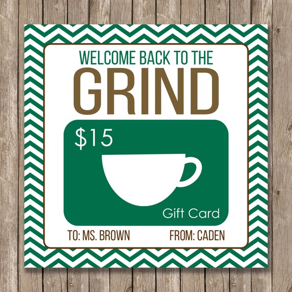 Teacher Gift Card Holder - Coffee Teacher Gift - Add Name Yourself - Last Minute Gift - Teacher Gift Card - Back to School Il_570xn