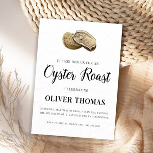 Printable Oyster Roast Party Invitation, Oyster Roast Birthday ...